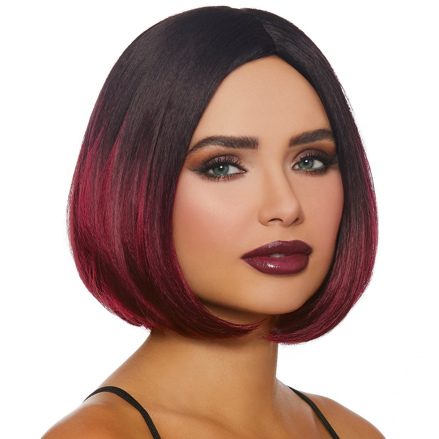White bob wig no bangs hot sale